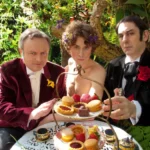 From L-R Michael James Ford, Michael Winder&Simon Coury in The Picture of Dorian Gray,photo Stephen Delaney